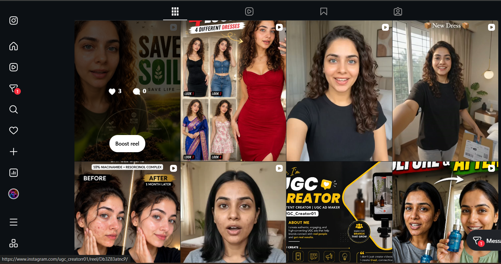 ugc add video , instagram